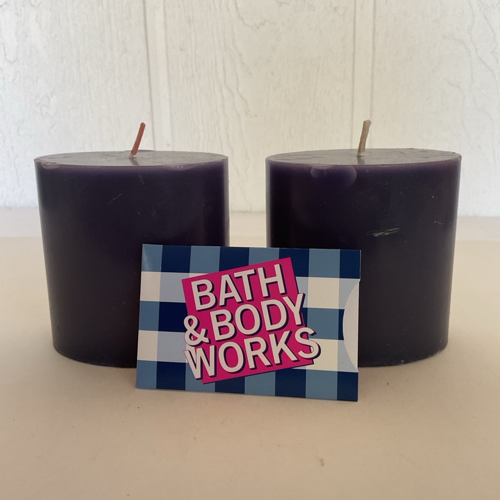 Bath and Body Works Set Of 2 Oval Pillar Candles NWT
